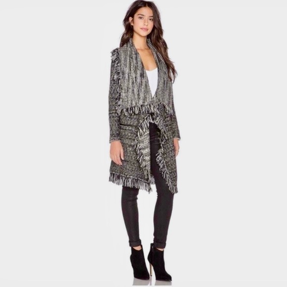 Vince shawl collar fringe sweater coat - Picture 5 of 6